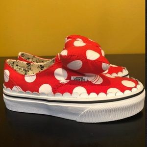 Minnie Mouse Vans Disney Authentic Gore Bow red